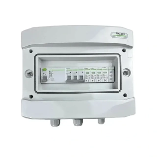 Rozvádzač EM-803N_AC s prepäťovou ochranou Noark typ 2, 16A 3-F, RCD typ A 40A/300mA, identifikácia fázy